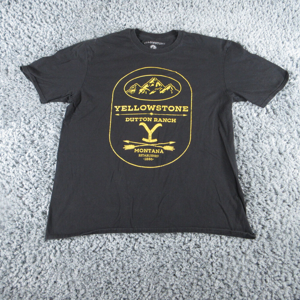 Yellowstone Shirt Mens Extra Large Black Dutton Ranch Montana Graphic Tee
